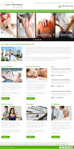 Web Design by idesign for LightSpeed Physiotherapy | Design: #2233986