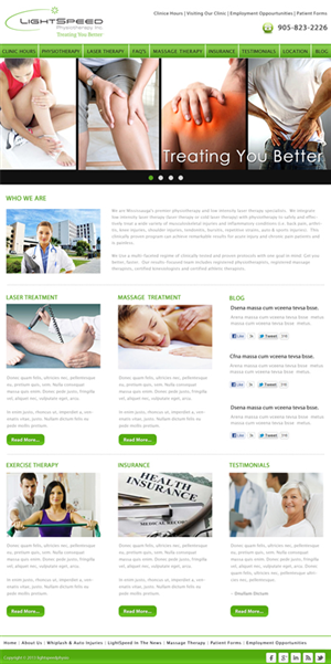 Web Design by idesign for LightSpeed Physiotherapy | Design: #2233995