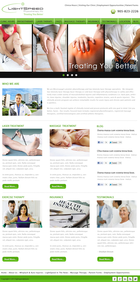 Web Design par idesign pour LightSpeed Physiotherapy | Design #2234031
