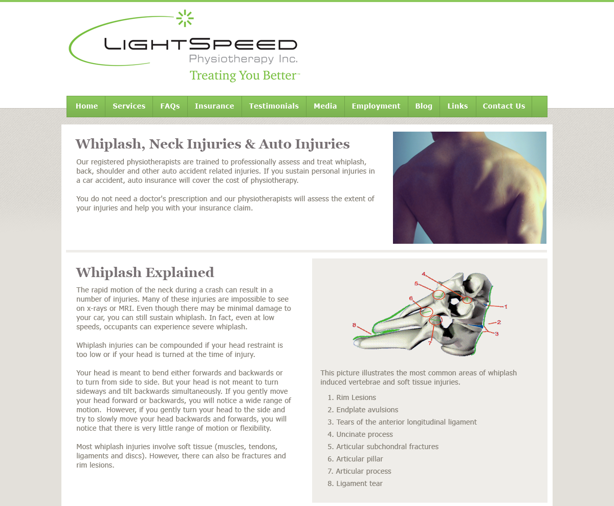 Web-Design von loukoz für LightSpeed Physiotherapy | Design #2233805
