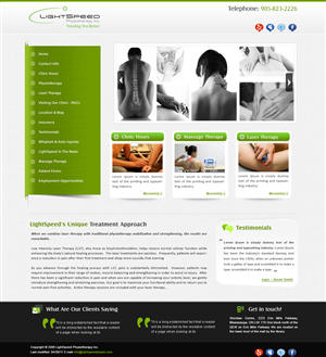 Web Design by webxvision for LightSpeed Physiotherapy | Design: #2228335