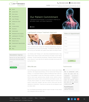 Web Design by pb for LightSpeed Physiotherapy | Design: #2215483