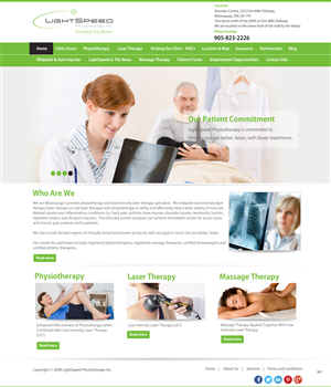 Web Design by pb for LightSpeed Physiotherapy | Design: #2215485