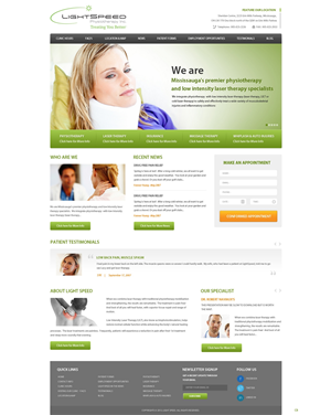 Web Design by pb for LightSpeed Physiotherapy | Design: #2215493