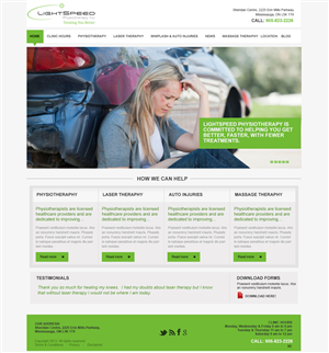 Web Design by pb for LightSpeed Physiotherapy | Design: #2215498