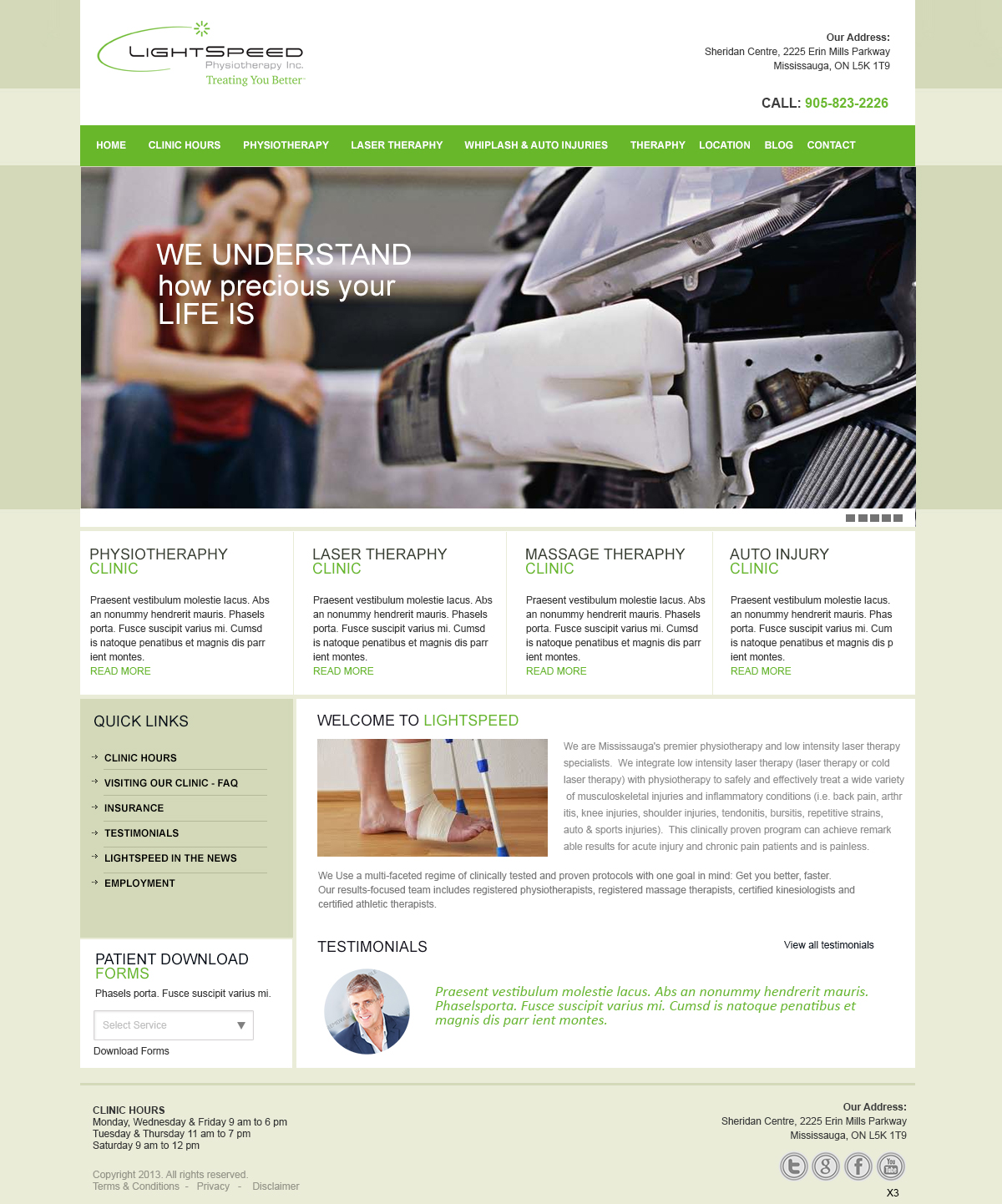 Web Design by pb for LightSpeed Physiotherapy | Design #2215500