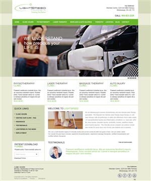 Web Design by pb for LightSpeed Physiotherapy | Design: #2215500