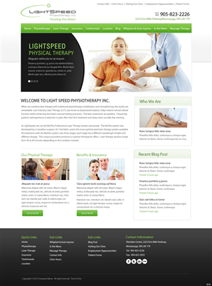 Web Design by pb for LightSpeed Physiotherapy | Design: #2215504