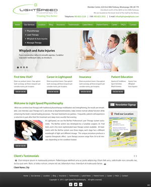 Web Design by pb for LightSpeed Physiotherapy | Design: #2215512