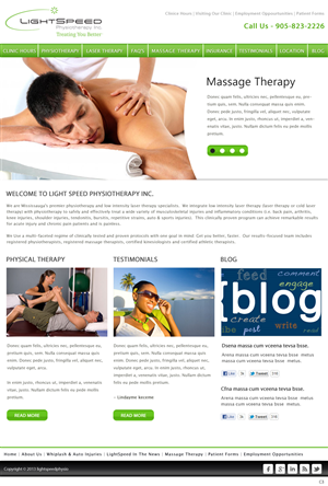 Web Design by pb for LightSpeed Physiotherapy | Design: #2222179