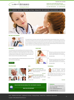 Web Design by pb for LightSpeed Physiotherapy | Design: #2222184