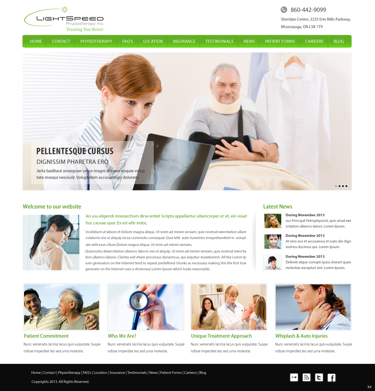 Web Design by pb for LightSpeed Physiotherapy | Design #2222187