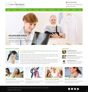 Web Design by pb for LightSpeed Physiotherapy | Design: #2222187