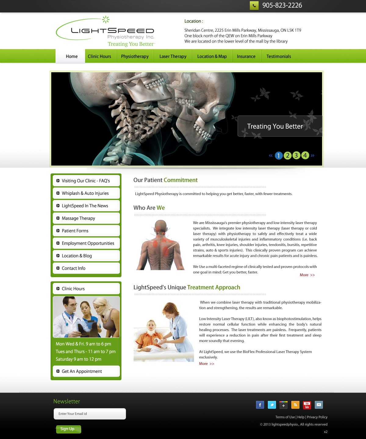 Web Design by pb for LightSpeed Physiotherapy | Design #2222188