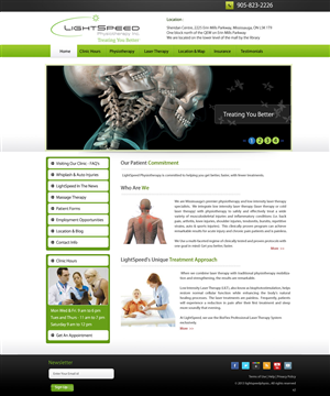Web Design by pb for LightSpeed Physiotherapy | Design: #2222188
