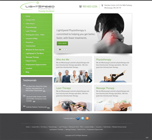 Web Design by pb for LightSpeed Physiotherapy | Design: #2222190