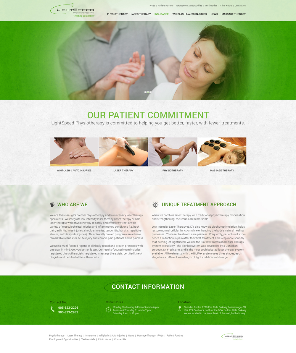 Web Design by the-lion-king for LightSpeed Physiotherapy | Design #2218997