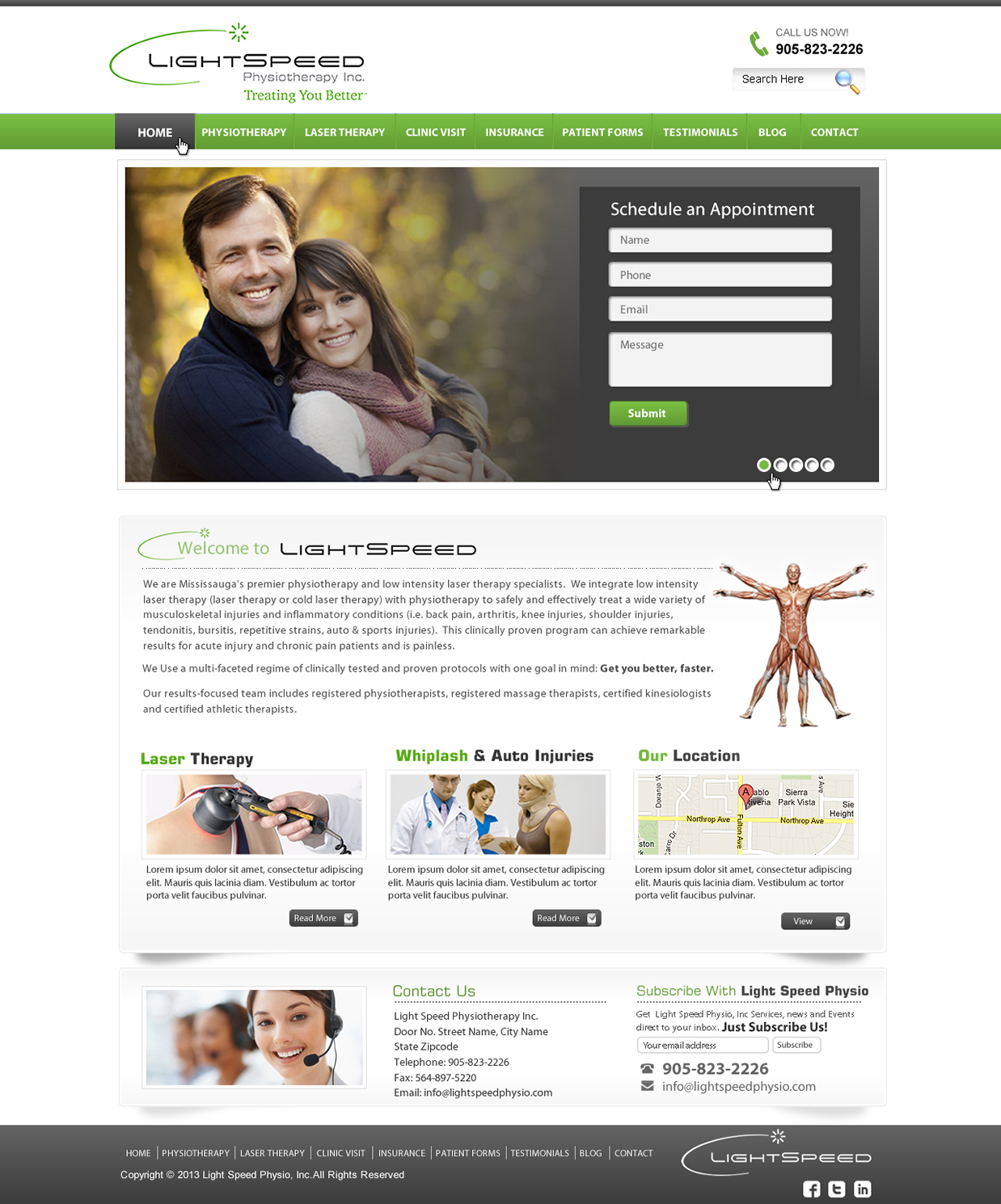 Web-Design von Sbss für LightSpeed Physiotherapy | Design #2215820