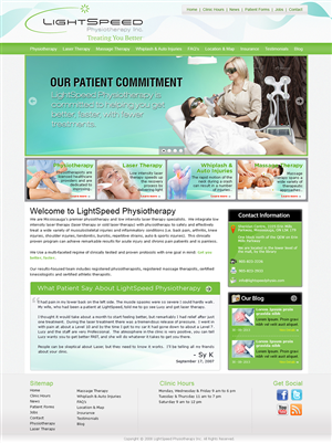 Web Design by Tanvir for LightSpeed Physiotherapy | Design #2215129