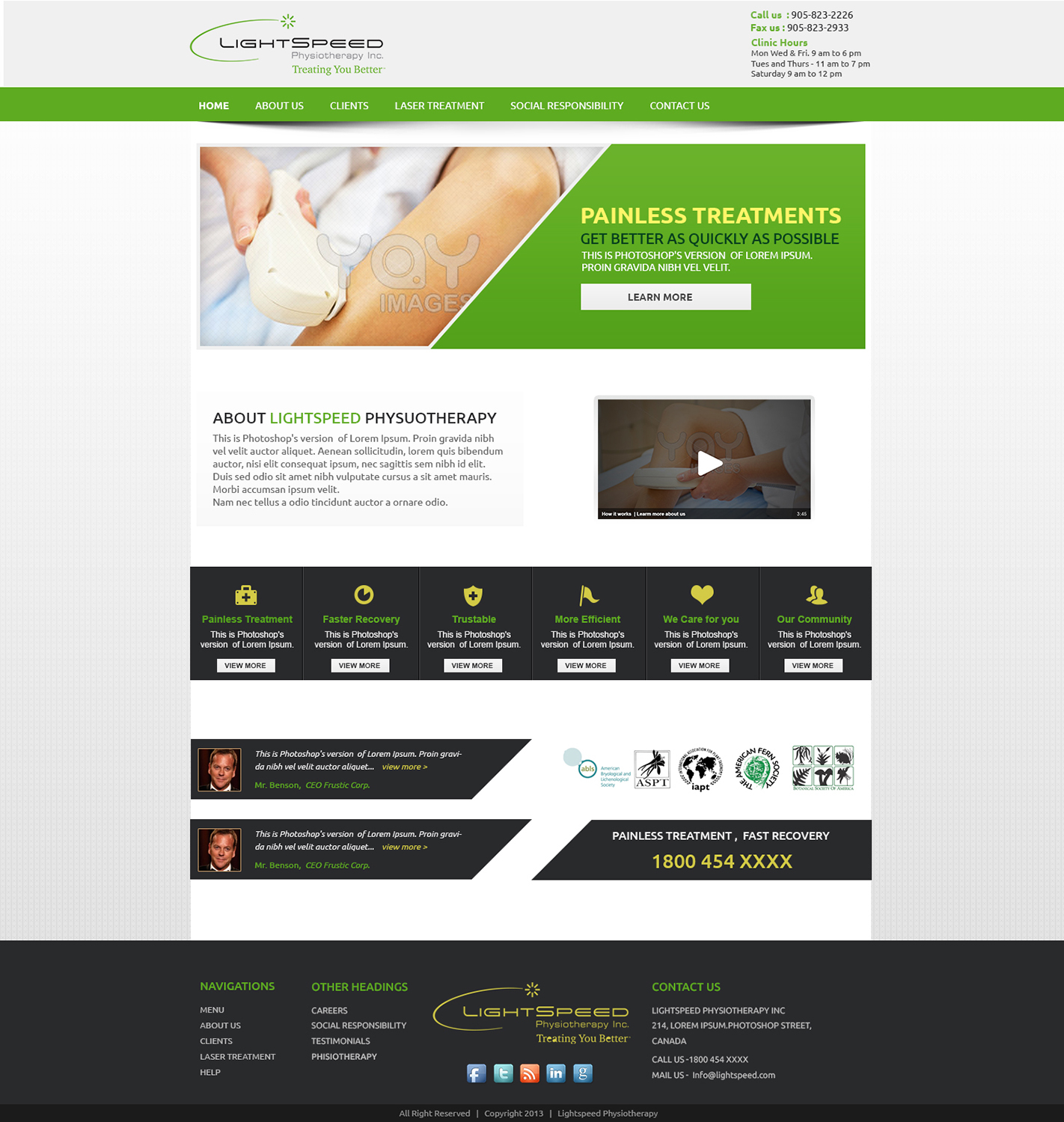 Diseño Web por WirePaper para LightSpeed Physiotherapy | Diseño #2221291