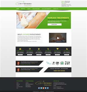 New design for a physiotherapy clinic specializing in laser therapy | Diseño Web por WirePaper