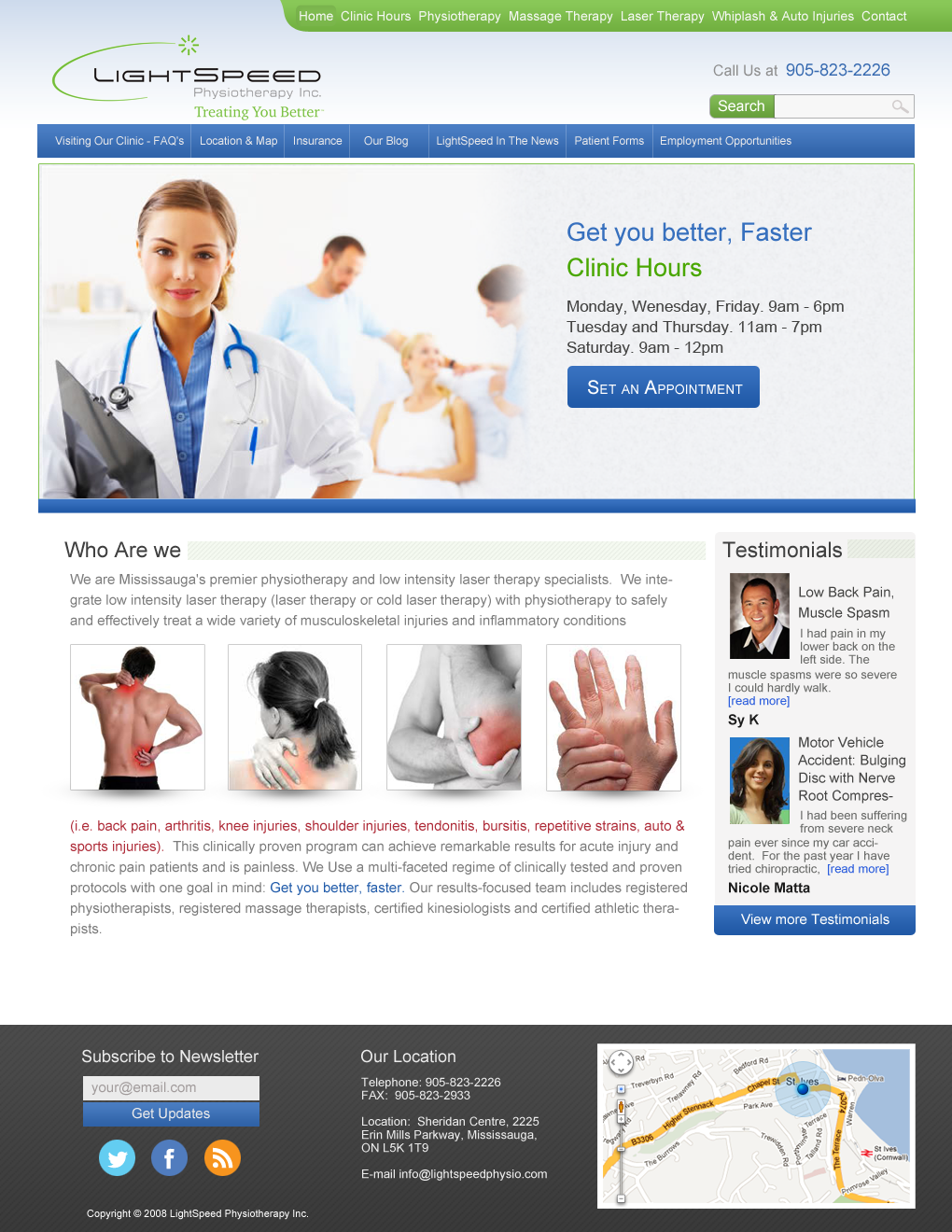 Web Design by JM for LightSpeed Physiotherapy | Design #2213415