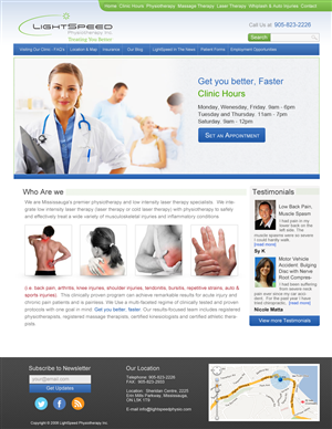 Web Design by JM for LightSpeed Physiotherapy | Design: #2213415