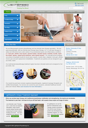 Web Design by JM for LightSpeed Physiotherapy | Design: #2214930