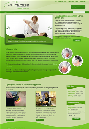 Web Design by JM for LightSpeed Physiotherapy | Design: #2216759