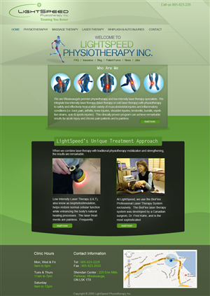 Web Design by JM for LightSpeed Physiotherapy | Design: #2217751