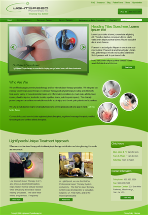 Web Design by JM for LightSpeed Physiotherapy | Design: #2223448