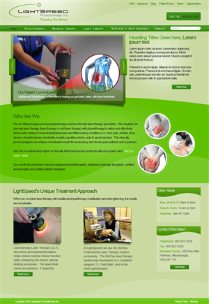 Web Design by JM for LightSpeed Physiotherapy | Design: #2223534