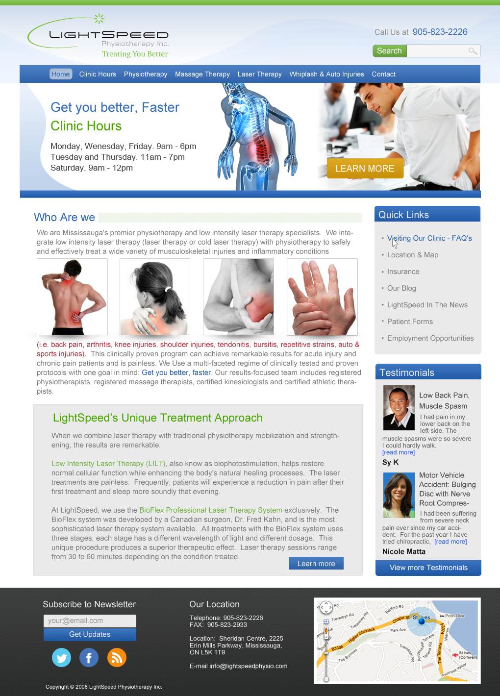 Web-Design von JM für LightSpeed Physiotherapy | Design #2226309