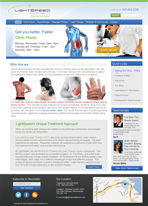 Web Design by JM for LightSpeed Physiotherapy | Design: #2226309