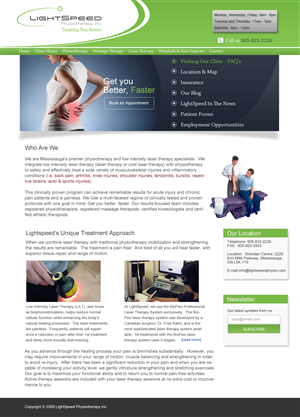 Web Design by JM for LightSpeed Physiotherapy | Design: #2226742