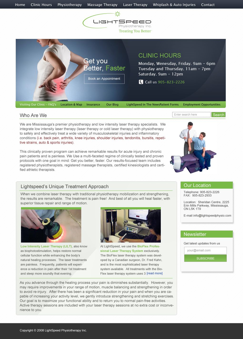 Web-Design von JM für LightSpeed Physiotherapy | Design #2227972