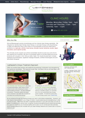 Web Design by JM for LightSpeed Physiotherapy | Design: #2233505