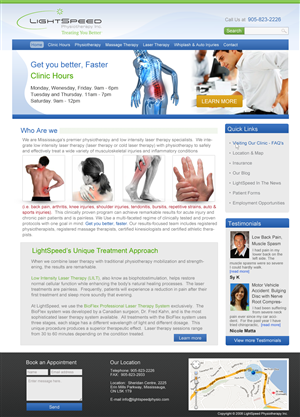 Web Design by JM for LightSpeed Physiotherapy | Design: #2233606