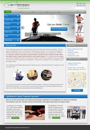 Web Design by JM for LightSpeed Physiotherapy | Design: #2233731
