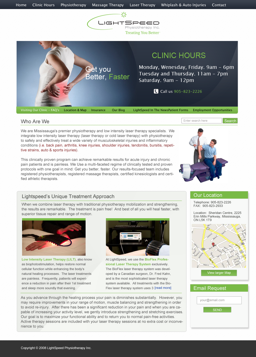 Web Design by JM for LightSpeed Physiotherapy | Design #2233744