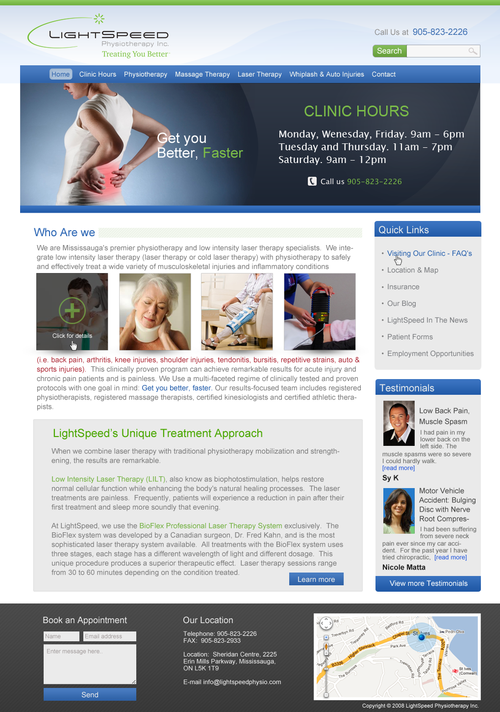 Web Design par JM pour LightSpeed Physiotherapy | Design #2237862