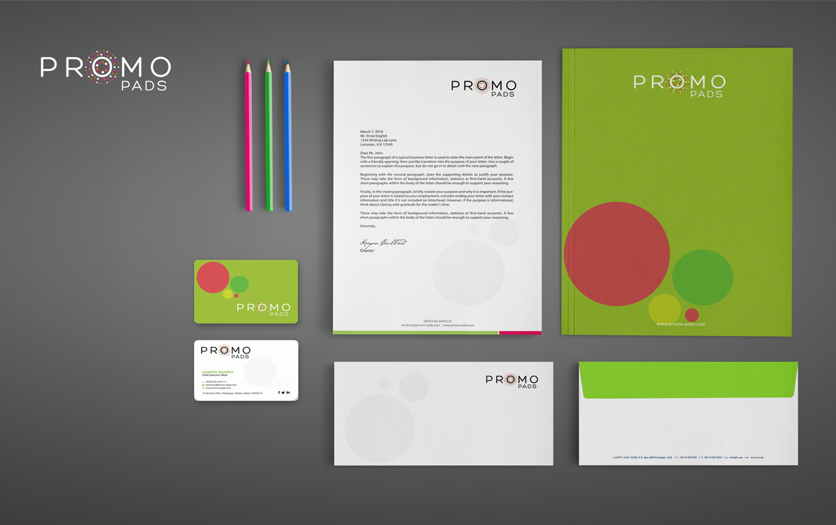 Stationery Design by Sarah Mathews for Promo Pads Ltd. | Design #10538321