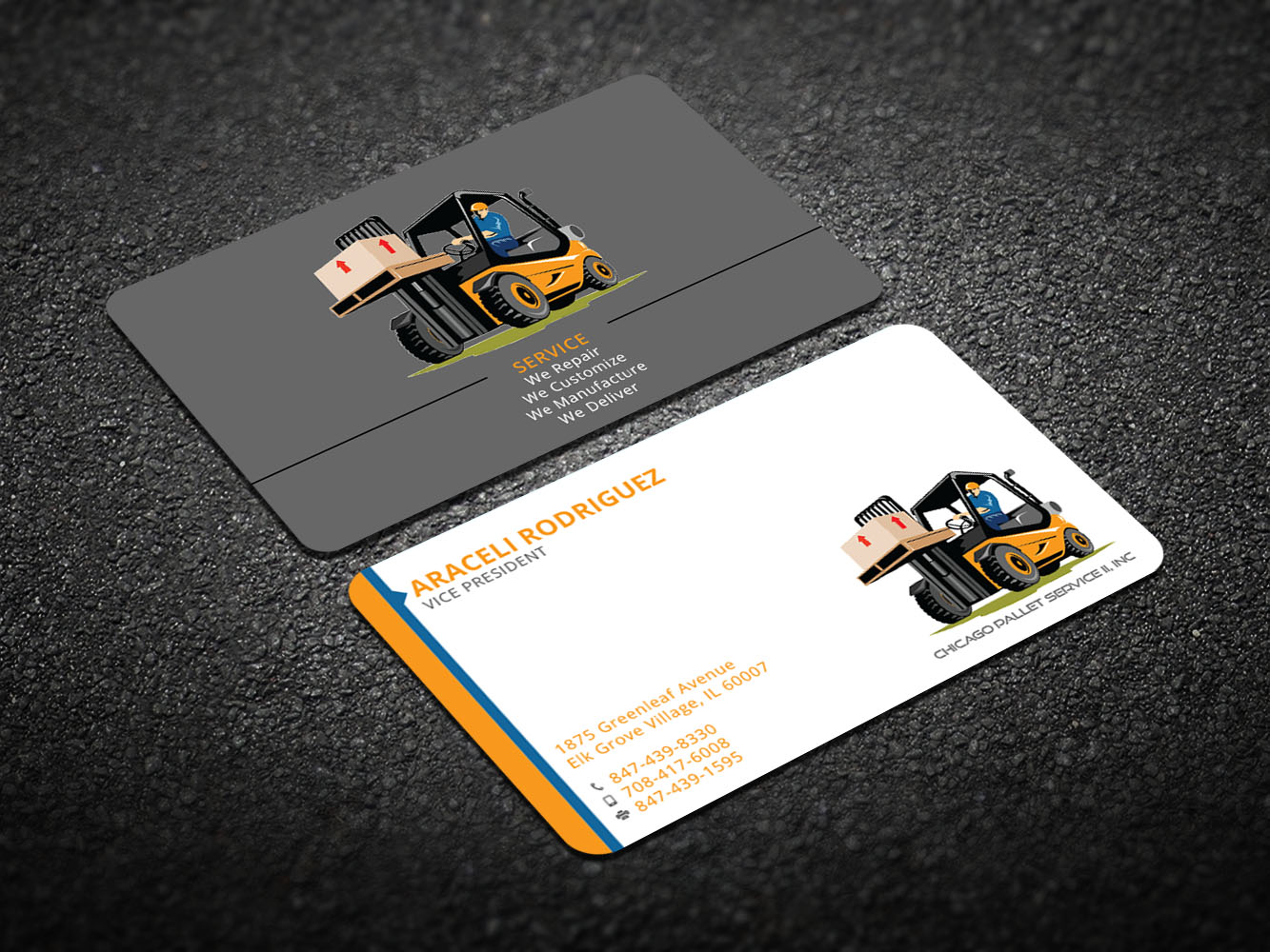 Visitenkarten-Design von Verified artistry (Design garden) für Chicago Pallet Service II Inc. | Design #10557713