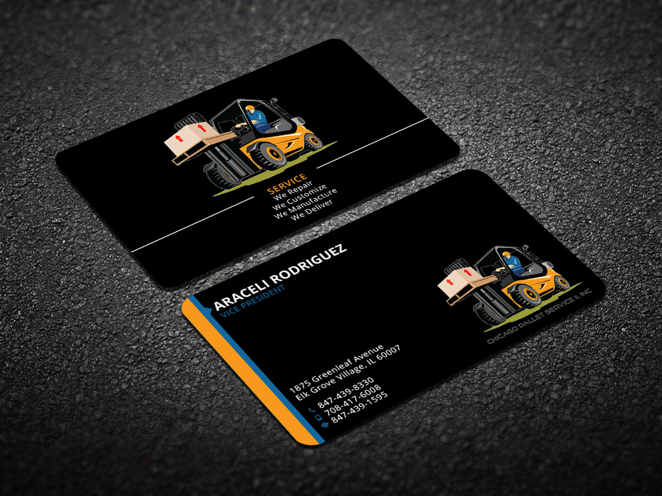 Visitenkarten-Design von Verified artistry (Design garden) für Chicago Pallet Service II Inc. | Design #10557714