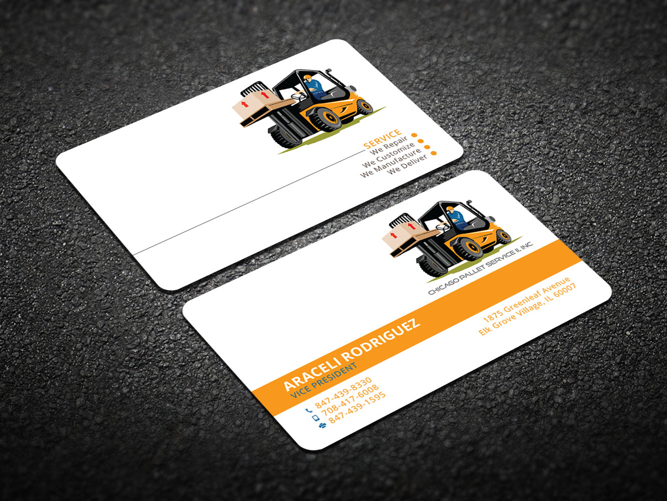 Visitenkarten-Design von Verified artistry (Design garden) für Chicago Pallet Service II Inc. | Design #10557720