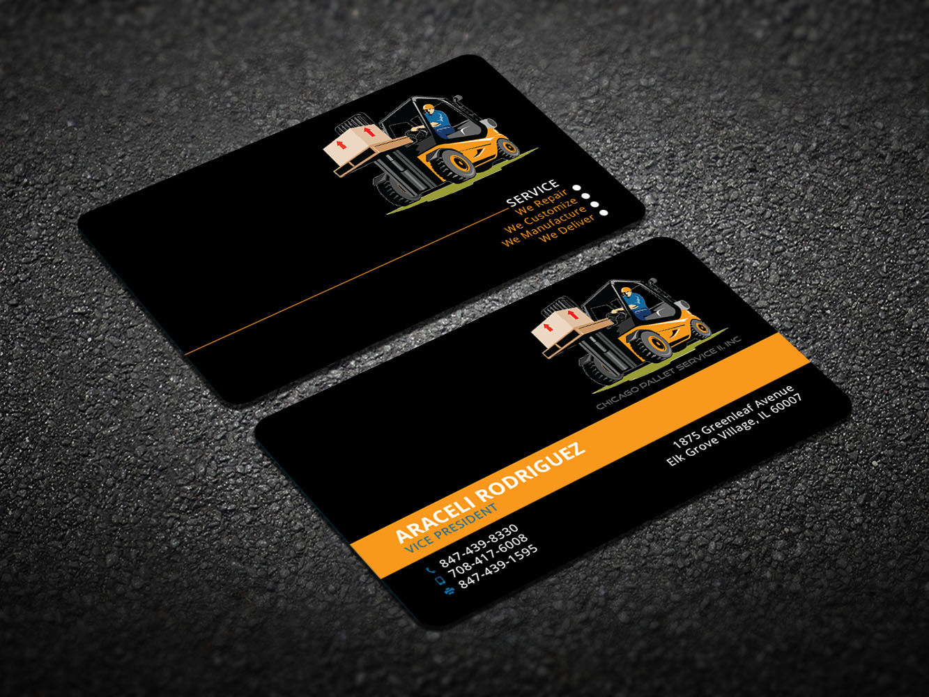 Visitenkarten-Design von Verified artistry (Design garden) für Chicago Pallet Service II Inc. | Design #10557722