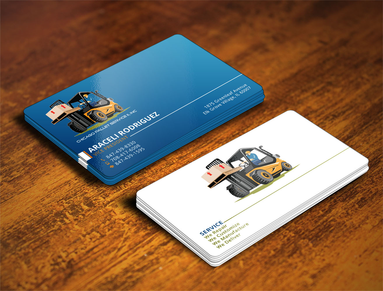 Visitenkarten-Design von Verified artistry (Design garden) für Chicago Pallet Service II Inc. | Design #10557737