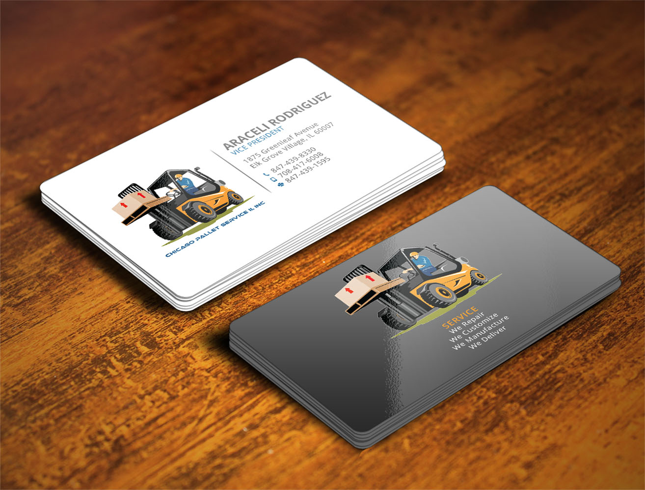 Diseño de Tarjeta de Presentación por Verified artistry para Chicago Pallet Service II Inc. | Diseño #10557744