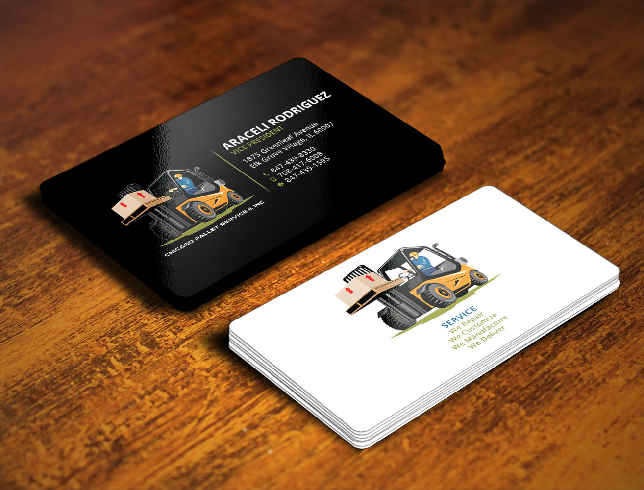 Diseño de Tarjeta de Presentación por Verified artistry para Chicago Pallet Service II Inc. | Diseño #10557747