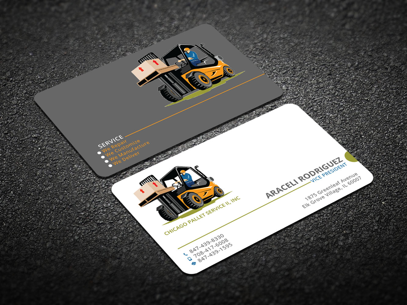 Diseño de Tarjeta de Presentación por Verified artistry para Chicago Pallet Service II Inc. | Diseño #10557762